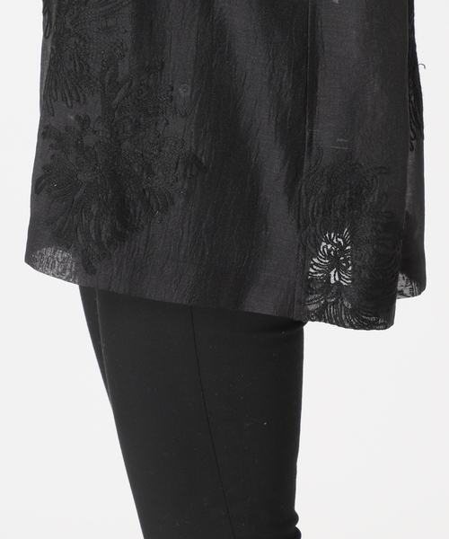 JOURNAL STANDARD（ジャーナルスタンダード）の「《追加2》シアーレースビッグシャツ（シャツ/ブラウス・レディース・ブラック・FREE）」の19枚目の写真