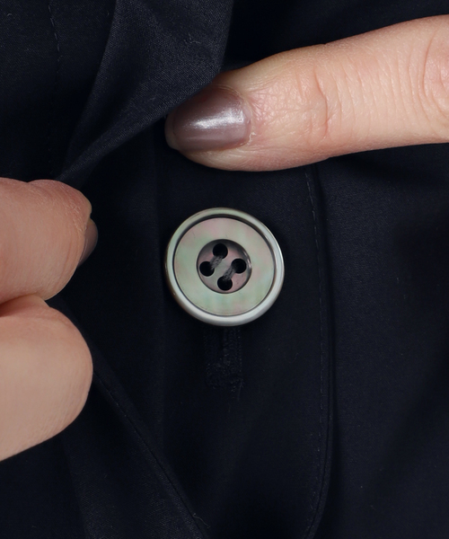 VERMEIL par iena（ヴェルメイユパーイエナ）の「《追加》コットンリネンタイプライターワンピース（ワンピース・レディース・ブラック/ネイビー・38/36）」の22枚目の写真