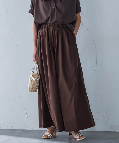 LAUTREAMONT（ロートレアモン）の「【晴れ軽】撥水UVワイドパンツ≪UV/接触冷感/撥水性/洗濯機で洗える≫（その他パンツ・レディース・ブルー/ブラック/ブラウン・9号/7号）」の3枚目の写真