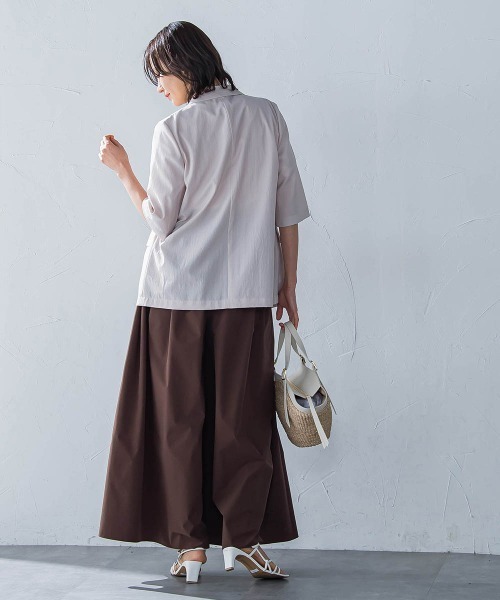 LAUTREAMONT（ロートレアモン）の「【晴れ軽】撥水UVワイドパンツ≪UV/接触冷感/撥水性/洗濯機で洗える≫（その他パンツ・レディース・ブルー/ブラック/ブラウン・9号/7号）」の8枚目の写真