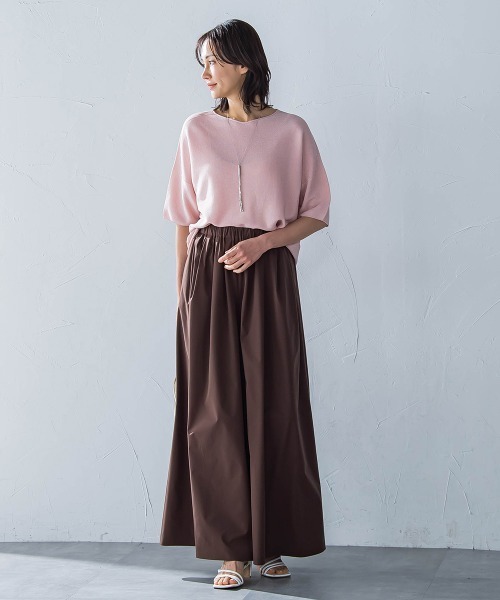 LAUTREAMONT（ロートレアモン）の「【晴れ軽】撥水UVワイドパンツ≪UV/接触冷感/撥水性/洗濯機で洗える≫（その他パンツ・レディース・ブルー/ブラック/ブラウン・9号/7号）」の10枚目の写真