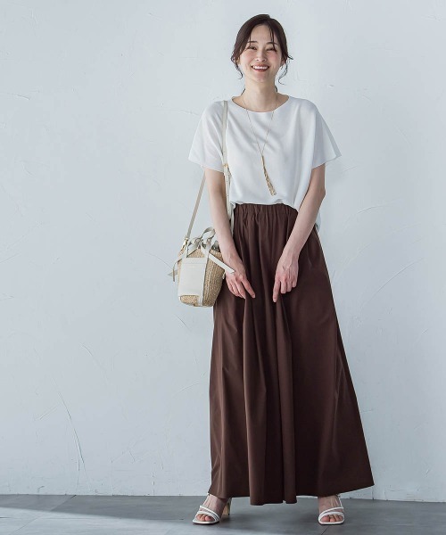 LAUTREAMONT（ロートレアモン）の「【晴れ軽】撥水UVワイドパンツ≪UV/接触冷感/撥水性/洗濯機で洗える≫（その他パンツ・レディース・ブルー/ブラック/ブラウン・9号/7号）」の12枚目の写真