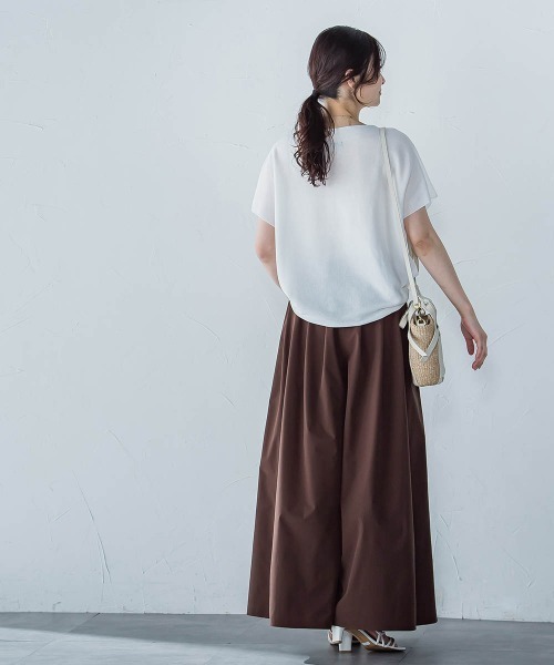 LAUTREAMONT（ロートレアモン）の「【晴れ軽】撥水UVワイドパンツ≪UV/接触冷感/撥水性/洗濯機で洗える≫（その他パンツ・レディース・ブルー/ブラック/ブラウン・9号/7号）」の13枚目の写真