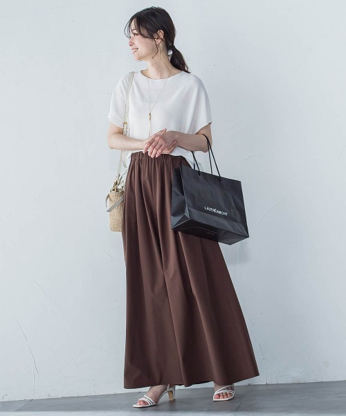 LAUTREAMONT（ロートレアモン）の「【晴れ軽】撥水UVワイドパンツ≪UV/接触冷感/撥水性/洗濯機で洗える≫（その他パンツ・レディース・ブルー/ブラック/ブラウン・9号/7号）」の16枚目の写真