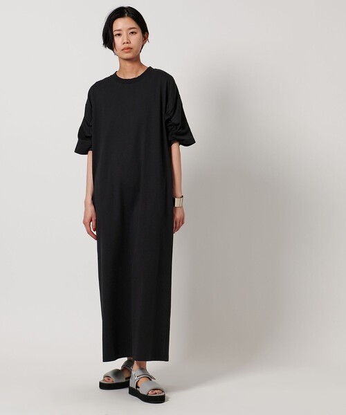 CITEN（シテン）の「＜CITEN＞ソデギャザーカットワンピース（ワンピース・レディース・ダークブラウン/ベージュ/コバルトブルー/ブラック・S/M）」の2枚目の写真