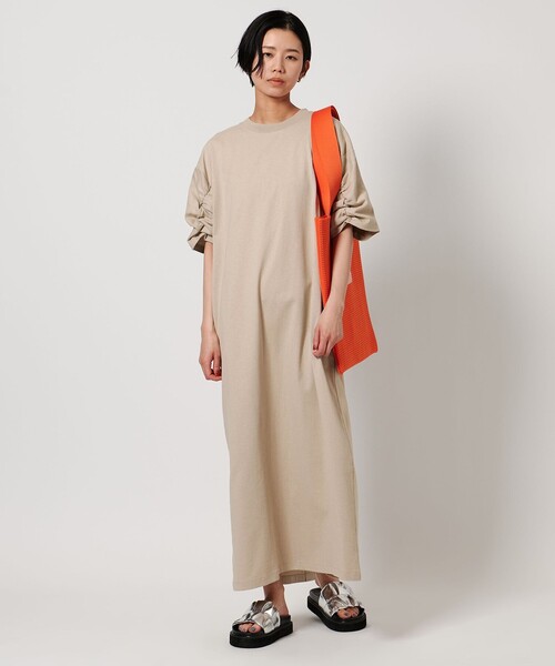 CITEN（シテン）の「＜CITEN＞ソデギャザーカットワンピース（ワンピース・レディース・ダークブラウン/ベージュ/コバルトブルー/ブラック・S/M）」の7枚目の写真