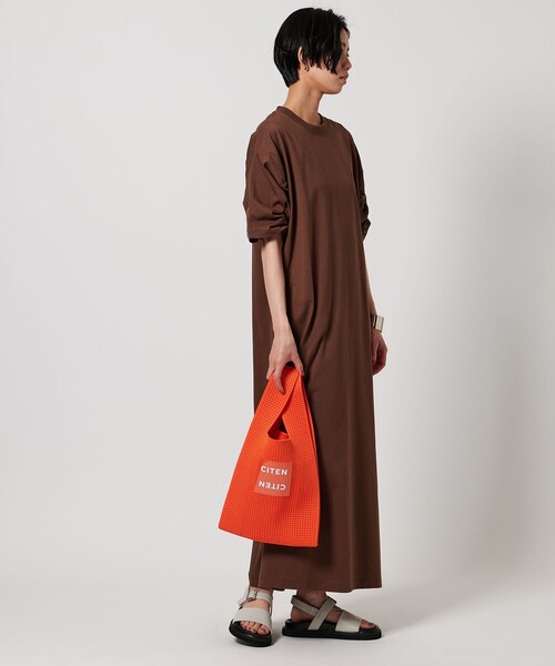 CITEN（シテン）の「＜CITEN＞ソデギャザーカットワンピース（ワンピース・レディース・ダークブラウン/ベージュ/コバルトブルー/ブラック・S/M）」の8枚目の写真