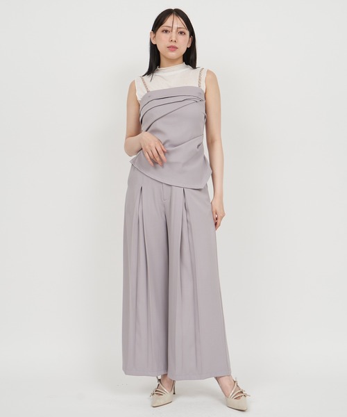 ROYAL PARTY(ロイヤルパーティー)の「キラキラシアーノースリーブトップス(Tシャツ/カットソー・レディース・オフホワイト/ブラック・FREE)」の21枚目の写真