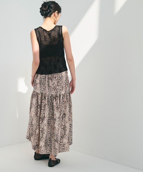 coca（coca）（コカ）の「リボンクロシェタンクトップ（タンクトップ・レディース・レッド/ブラック・ONE SIZE）」の8枚目の写真