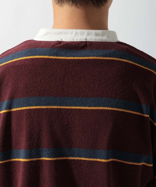 niko and...（ニコアンド）の「パイルボーダーラガーＴシャツ（Tシャツ/カットソー・メンズ・ボルドー/グリーン・MEDIUM/LARGE）」の20枚目の写真