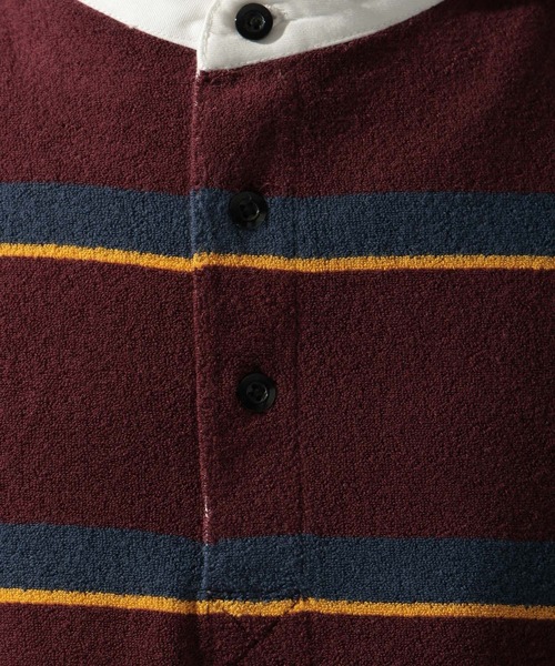 niko and...（ニコアンド）の「パイルボーダーラガーＴシャツ（Tシャツ/カットソー・メンズ・ボルドー/グリーン・MEDIUM/LARGE）」の21枚目の写真