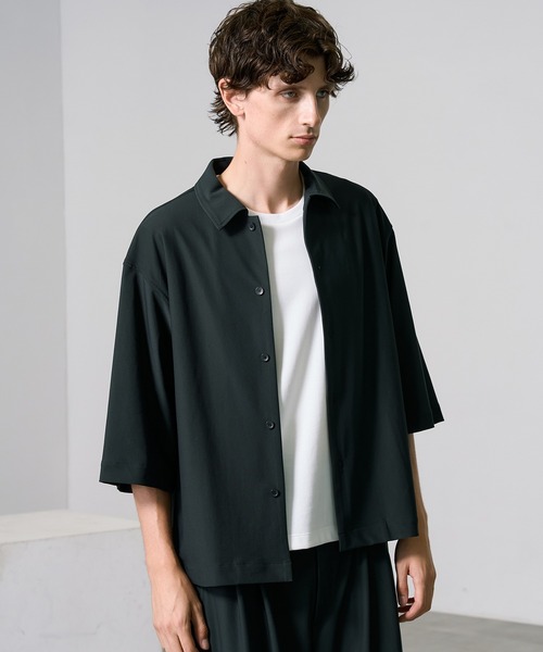 ブラウス シャツ WIDE RELAX HALF SLEEVE SHIRT/ワイドリラックスハーフスリーブシャツ レディース WIDE RELAX HALF SLEEVE SHIRT/ワイドリラックスハーフスリーブ