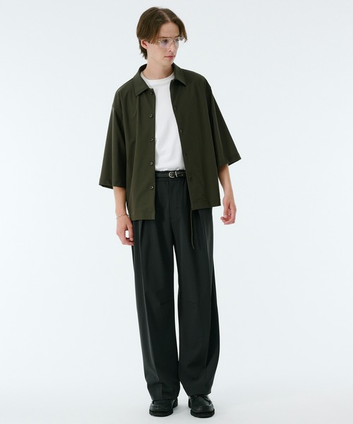 ブラウス シャツ WIDE RELAX HALF SLEEVE SHIRT/ワイドリラックスハーフスリーブシャツ レディース WIDE RELAX HALF SLEEVE SHIRT/ワイドリラックスハーフスリーブ