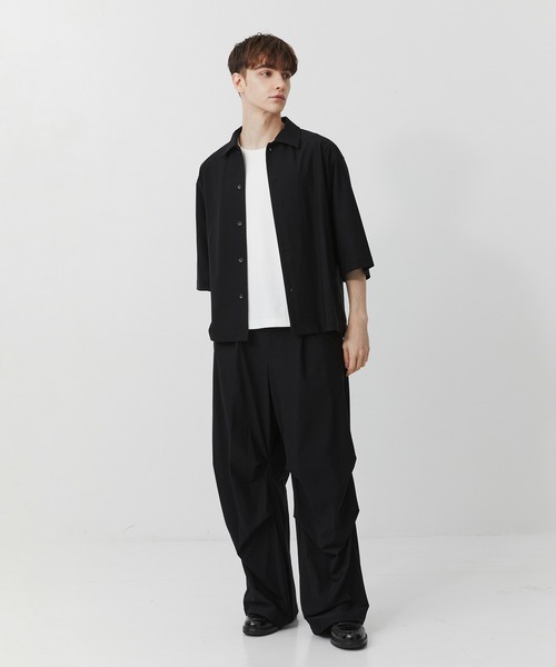 PUBLIC TOKYO（パブリックトウキョウ）の「〈セットアップ対応〉Air tool リラックスハーフスリーブシャツ（シャツ/ブラウス・メンズ・ブラック/カーキ/ダークグレー・1/2）」の19枚目の写真
