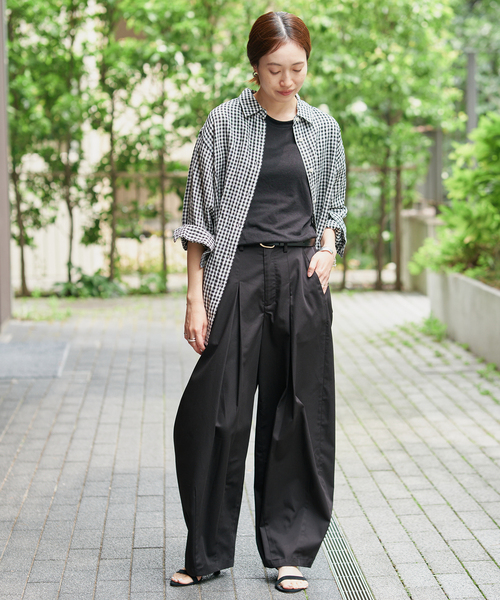 SLOBE IENA(スローブイエナ)の「《追加》リネンコットンレギュラーシャツ(シャツ/ブラウス・レディース・スカイブルー/ブラック系その他/ベージュ/ピンク・FREE)」の5枚目の写真
