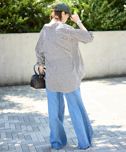 SLOBE IENA（スローブイエナ）の「《追加》リネンコットンレギュラーシャツ（シャツ/ブラウス・レディース・スカイブルー/ブラック系その他/ベージュ/ピンク・FREE）」の10枚目の写真