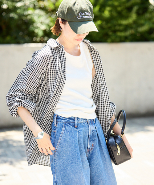 SLOBE IENA（スローブイエナ）の「《追加》リネンコットンレギュラーシャツ（シャツ/ブラウス・レディース・スカイブルー/ブラック系その他/ベージュ/ピンク・FREE）」の12枚目の写真