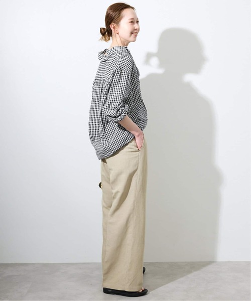 SLOBE IENA（スローブイエナ）の「《追加》リネンコットンレギュラーシャツ（シャツ/ブラウス・レディース・スカイブルー/ブラック系その他/ベージュ/ピンク・FREE）」の14枚目の写真