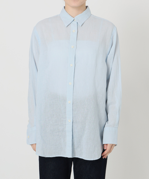 SLOBE IENA（スローブイエナ）の「《追加》リネンコットンレギュラーシャツ（シャツ/ブラウス・レディース・スカイブルー/ブラック系その他/ベージュ/ピンク・FREE）」の19枚目の写真