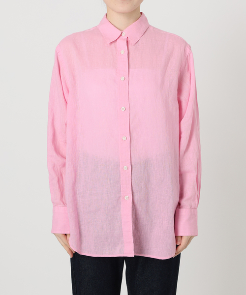 SLOBE IENA（スローブイエナ）の「《追加》リネンコットンレギュラーシャツ（シャツ/ブラウス・レディース・スカイブルー/ブラック系その他/ベージュ/ピンク・FREE）」の21枚目の写真