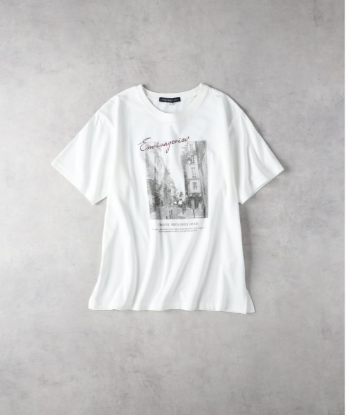 Right-on（ライトオン）の「【HONEYSUCKLE ROSE】フォトグラフィックＴ（Tシャツ/カットソー・レディース・オフホワイト/その他3/その他1/ダークグレー・L/M）」の5枚目の写真