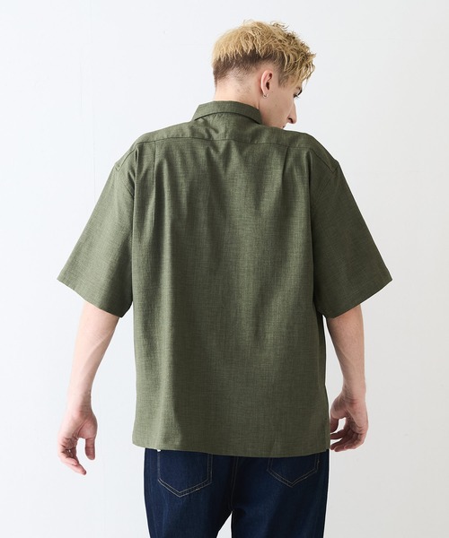 JEANS MATE(ジーンズメイト)の「【NATURAL STORY/ナチュラルストーリー】快適素材 リネンタッチ半袖シャツ ドライタッチ 速乾(シャツ/ブラウス・メンズ・チャコールグレー/カーキ/オフホワイト/グレー・MEDIUM/X-LARGE/LARGE)」の14枚目の写真