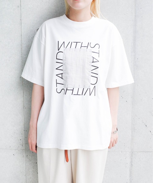 INNOCENT(イノセント)の「【ARC】【SWITCH by ARCH】シアー ペースト スクエア プリント Tシャツ(Tシャツ/カットソー・レディース・ブラック/ホワイト系・FREE)」の1枚目の写真