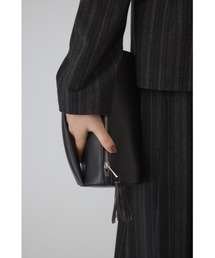 リムアーク　今季　 ドラムレザークラッチバッグ リムアーク RIM.ARK Drum leather clutch bag （BLK