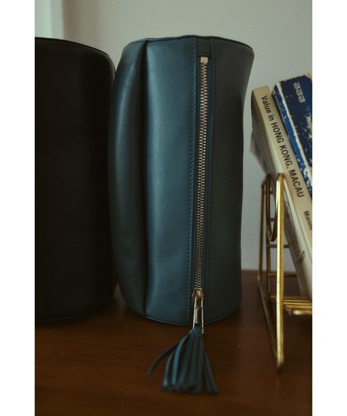 リムアーク　今季　 ドラムレザークラッチバッグ Drum leather clutch bag ドラムレザークラッチバッグ（クラッチバッグ