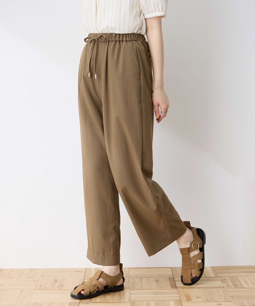 [Drawer] silk ドロストパンツ　38 手洗い可能〉スリットドロストパンツ｜ SHIPS 公式サイト