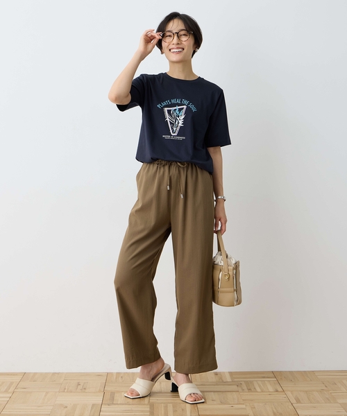 [Drawer] silk ドロストパンツ　38 手洗い可能〉スリットドロストパンツ｜ SHIPS 公式サイト