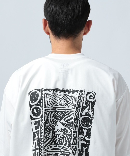 Ocean Pacific（オーシャンパシフィック）の「【Ocean Pacific(オーシャンパシフィック)】OLD PATTERNラッシュガードTシャツ[吸水速乾・UVカット・水陸両用]（Tシャツ/カットソー・メンズ・ブラック/ホワイト・MEDIUM/LARGE）」の21枚目の写真