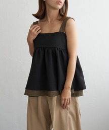 notch. | スラブツィードバイカラーキャミソール(キャミソール)