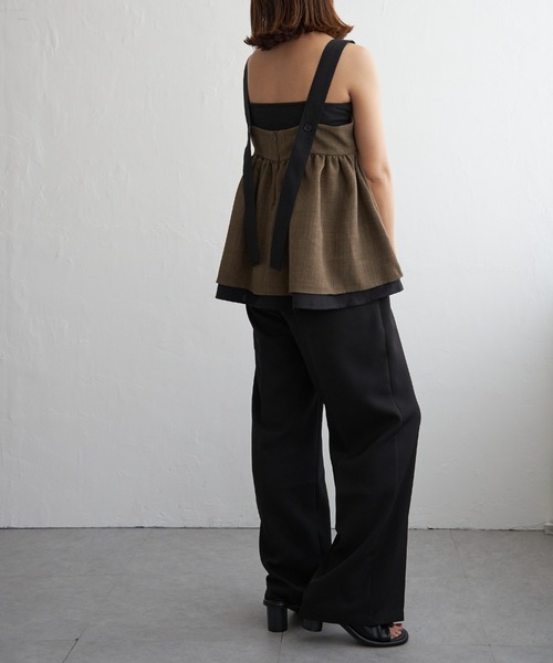 notch.（ノッチ）の「スラブツィードバイカラーキャミソール（キャミソール・レディース・ブラウン/ブラック/グレー・M）」の10枚目の写真