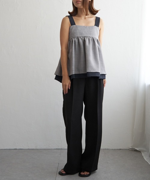 notch.（ノッチ）の「スラブツィードバイカラーキャミソール（キャミソール・レディース・ブラウン/ブラック/グレー・M）」の17枚目の写真