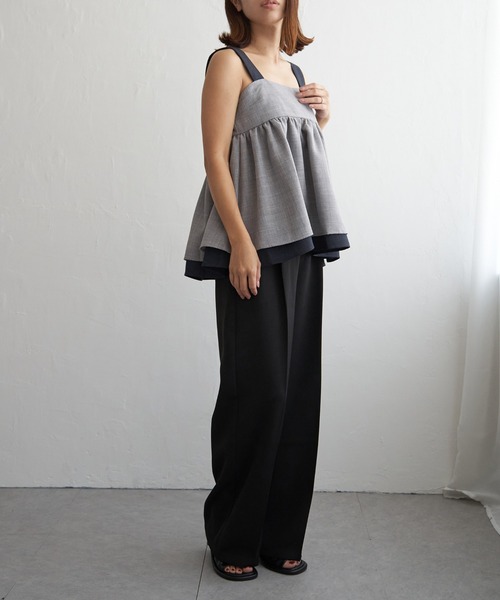 notch.（ノッチ）の「スラブツィードバイカラーキャミソール（キャミソール・レディース・ブラウン/ブラック/グレー・M）」の20枚目の写真