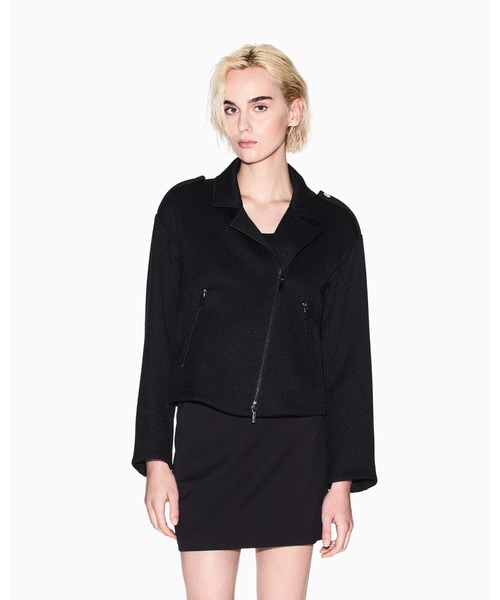 ARMANI EXCHANGE(アルマーニエクスチェンジ)の「【A|X アルマーニ エクスチェンジ】メタリックジャカード ブルゾン(ブルゾン・レディース・ブラック・LARGE/MEDIUM/SMALL/X-LARGE/X-SMALL)」の5枚目の写真