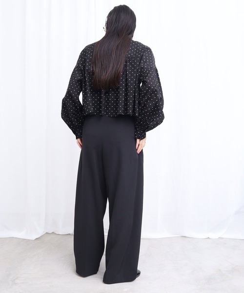 fig London(フィグロンドン)の「CottonCupra lawn short blouse(シャツ/ブラウス・レディース・ドット/ブラック・FREE)」の13枚目の写真