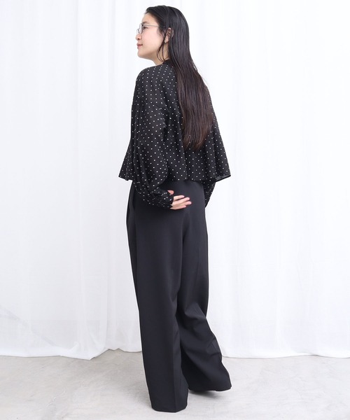 fig London(フィグロンドン)の「CottonCupra lawn short blouse(シャツ/ブラウス・レディース・ドット/ブラック・FREE)」の14枚目の写真
