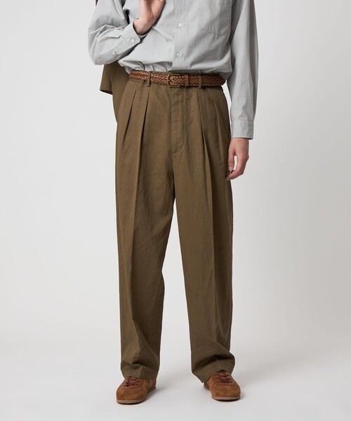 【極美品】Steven Alan ワイド リネン トラウザーズ パンツ S 極美品】Steven Alan ワイド リネン トラウザーズ パンツ S