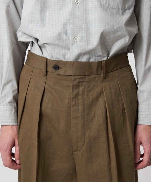 【極美品】Steven Alan ワイド リネン トラウザーズ パンツ S 極美品】Steven Alan ワイド リネン トラウザーズ パンツ S
