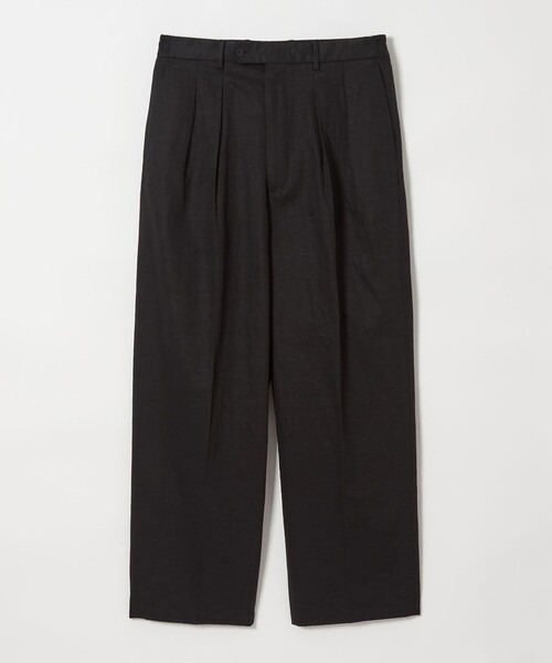 ＜Steven Alan＞コットン/リネン ツープリーツ ドレス トラウザーズ Steven Alan＞ コットン/リネン ツイル イン ツープリーツ