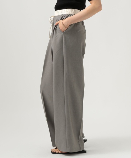 BAYFLOW（ベイフロー）の「サテン切替ワイドスラックス（その他パンツ・レディース・ブラック/グレー/ベージュ・FREE）」の7枚目の写真