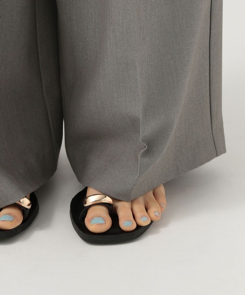 BAYFLOW（ベイフロー）の「サテン切替ワイドスラックス（その他パンツ・レディース・ブラック/グレー/ベージュ・FREE）」の15枚目の写真