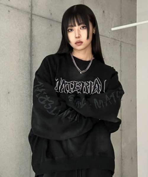 KsG(ケーエスジー)の「ダメージドルマンレタリングスウェット(スウェット・レディース・ベージュ/ブラック・X-LARGE/LARGE/MEDIUM)」の11枚目の写真