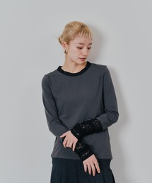 DOLLUPOOPS | 袖レースロンＴ(Tシャツ/カットソー)