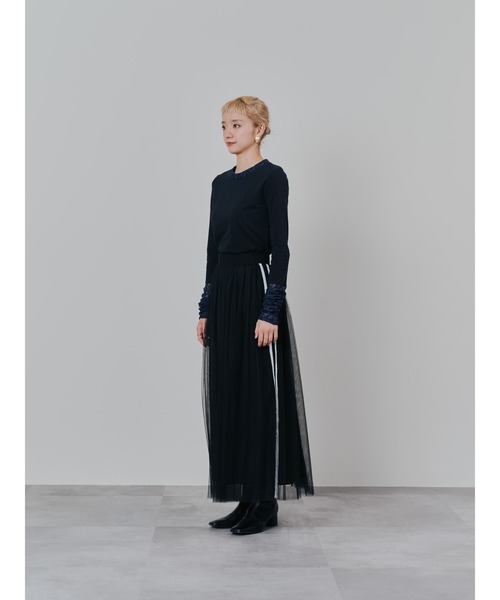 DOLLUPOOPS(ドールアップウップス)の「袖レースロンT(Tシャツ/カットソー・レディース・ブラック/オフホワイト/チャコールグレー・38)」の17枚目の写真