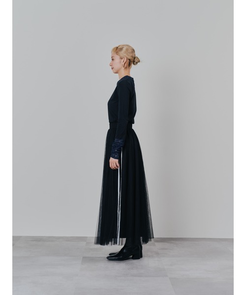 DOLLUPOOPS(ドールアップウップス)の「袖レースロンT(Tシャツ/カットソー・レディース・ブラック/オフホワイト/チャコールグレー・38)」の18枚目の写真