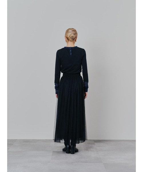 DOLLUPOOPS(ドールアップウップス)の「袖レースロンT(Tシャツ/カットソー・レディース・ブラック/オフホワイト/チャコールグレー・38)」の19枚目の写真