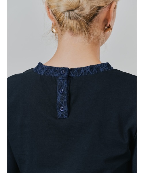 DOLLUPOOPS(ドールアップウップス)の「袖レースロンT(Tシャツ/カットソー・レディース・ブラック/オフホワイト/チャコールグレー・38)」の14枚目の写真